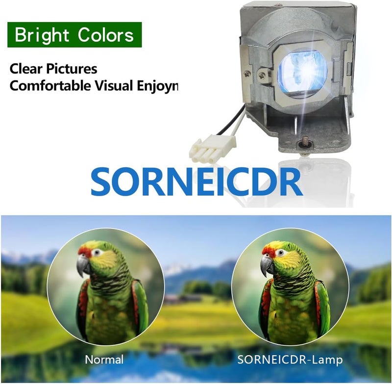 SORNEICDR Replacement Projector Lamp Bulb 5J.J9E05.001/5J.JCA05.001 Compatible with BENQ W1400, W1500, H6510BD, P1500, DW843UST, DX842UST, MW831UST, MW843UST, MX842UST Projectors, with Housing - Image 4